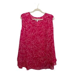 Cristina B Womens Sleeveless Top in Hot Pink, (Beetroot Purple Officially) XXL
